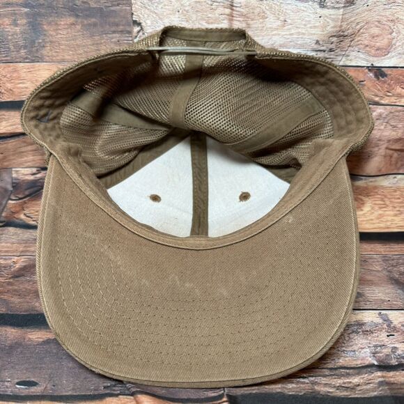 Prairie Seeds Logo Hat Mesh SnapBack Adjustable Brown Cap Leather Patch Farm - Picture 6 of 8